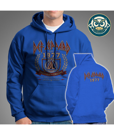 Hoodie Def Leppard 1977 Vintage | Buzo Rock Unisex