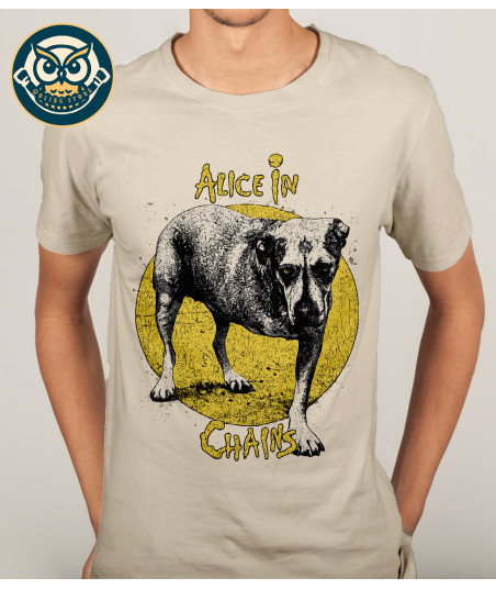 Camiseta Alice In Chains Vintage Beige | Camiseta Rock Unisex